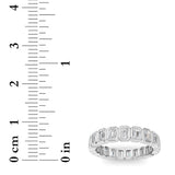 2.6CTW Emerald Shaped Lab Grown Diamond (F/VS) Eternity Band Ring in 14K Gold - Size 9