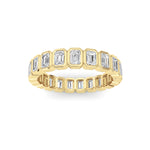2.6CTW Emerald Shaped Lab Grown Diamond (F/VS) Eternity Band Ring in 14K Gold - Size 9