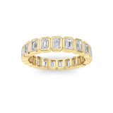 2.6CTW Emerald Shaped Lab Grown Diamond (F/VS) Eternity Band Ring in 14K Gold - Size 9