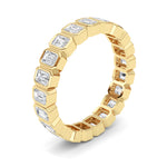 2.6CTW Emerald Shaped Lab Grown Diamond (F/VS) Eternity Band Ring in 14K Gold - Size 9
