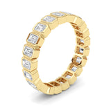 2.6CTW Emerald Shaped Lab Grown Diamond (F/VS) Eternity Band Ring in 14K Gold - Size 9