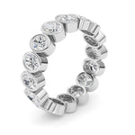 2CTW Oval Shaped Lab Grown Diamond (F/VS) Eternity Band Ring in 14K Gold - Size 5