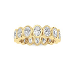 2CTW Oval Shaped Lab Grown Diamond (F/VS) Eternity Band Ring in 14K Gold - Size 5
