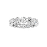 2CTW Round Shaped Lab Grown Diamond (F/VS) Eternity Band Ring in 14K Gold - Size 7