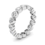 2CTW Round Shaped Lab Grown Diamond (F/VS) Eternity Band Ring in 14K Gold - Size 7