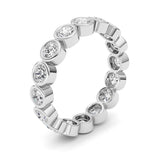 2CTW Round Shaped Lab Grown Diamond (F/VS) Eternity Band Ring in 14K Gold - Size 7