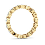 2.2CTW Round Shaped Lab Grown Diamond (F/VS) Eternity Band Ring in 14K Gold - Size 8