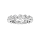 2.2CTW Round Shaped Lab Grown Diamond (F/VS) Eternity Band Ring in 14K Gold - Size 9