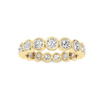 2.2CTW Round Shaped Lab Grown Diamond (F/VS) Eternity Band Ring in 14K Gold - Size 9