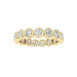 2.2CTW Round Shaped Lab Grown Diamond (F/VS) Eternity Band Ring in 14K Gold - Size 9