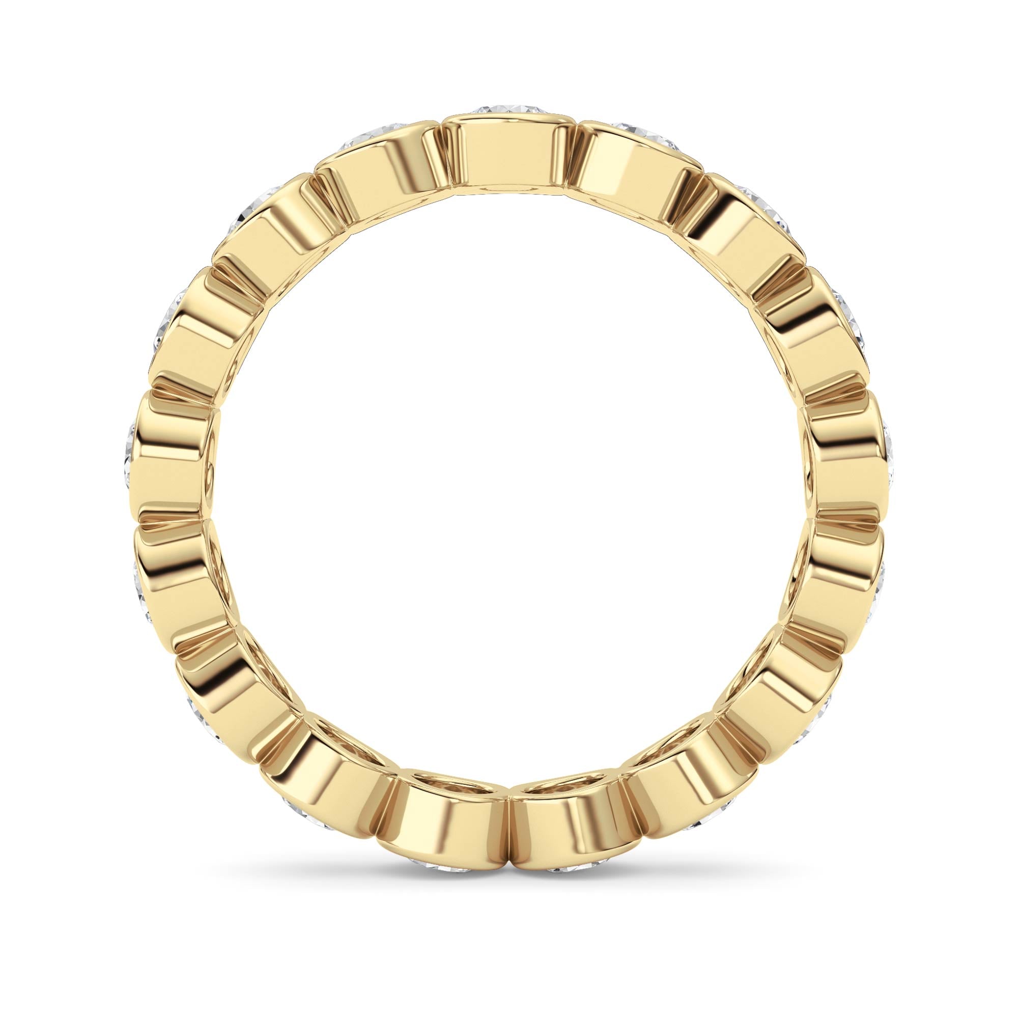 2.2CTW Round Shaped Lab Grown Diamond (F/VS) Eternity Band Ring in 14K Gold - Size 9