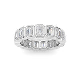 2.5CTW Emerald Shaped Lab Grown Diamond (F/VS) Eternity Band Ring in 14K Gold - Size 5