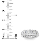 2.5CTW Emerald Shaped Lab Grown Diamond (F/VS) Eternity Band Ring in 14K Gold - Size 5