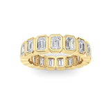 2.5CTW Emerald Shaped Lab Grown Diamond (F/VS) Eternity Band Ring in 14K Gold - Size 5