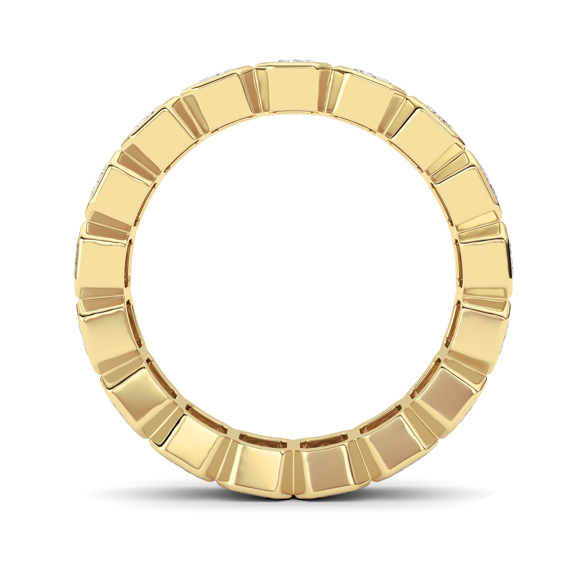 2.5CTW Emerald Shaped Lab Grown Diamond (F/VS) Eternity Band Ring in 14K Gold - Size 5
