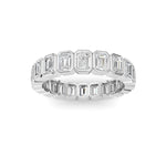 3.00CTW Emerald Shaped Lab Grown Diamond (F/VS) Eternity Band Ring in 14K Gold - Size 8
