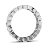 3.00CTW Emerald Shaped Lab Grown Diamond (F/VS) Eternity Band Ring in 14K Gold - Size 8