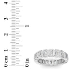 3.00CTW Emerald Shaped Lab Grown Diamond (F/VS) Eternity Band Ring in 14K Gold - Size 8