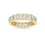 3.00CTW Emerald Shaped Lab Grown Diamond (F/VS) Eternity Band Ring in 14K Gold - Size 8