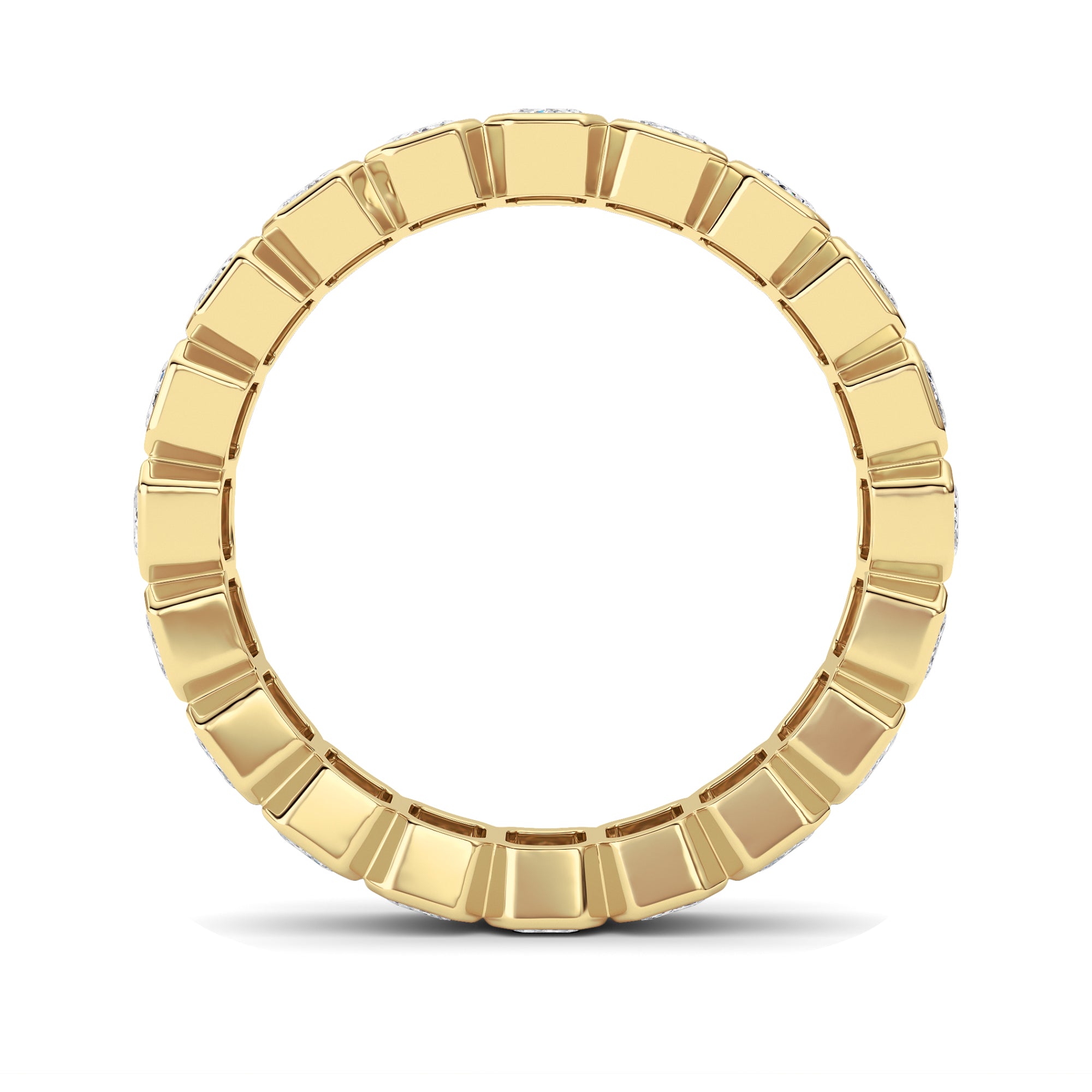 3.00CTW Emerald Shaped Lab Grown Diamond (F/VS) Eternity Band Ring in 14K Gold - Size 8