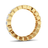 3.00CTW Emerald Shaped Lab Grown Diamond (F/VS) Eternity Band Ring in 14K Gold - Size 8