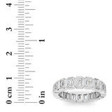 3.00CTW Emerald Shaped Lab Grown Diamond (F/VS) Eternity Band Ring in 14K Gold - Size 9