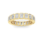 3.00CTW Emerald Shaped Lab Grown Diamond (F/VS) Eternity Band Ring in 14K Gold - Size 9