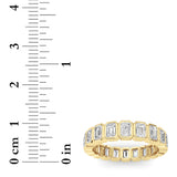 3.00CTW Emerald Shaped Lab Grown Diamond (F/VS) Eternity Band Ring in 14K Gold - Size 9