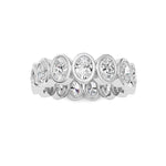 2.2CTW Oval Shaped Lab Grown Diamond (F/VS) Eternity Band Ring in 14K Gold - Size 5