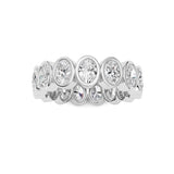 2.2CTW Oval Shaped Lab Grown Diamond (F/VS) Eternity Band Ring in 14K Gold - Size 5