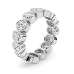2.2CTW Oval Shaped Lab Grown Diamond (F/VS) Eternity Band Ring in 14K Gold - Size 5