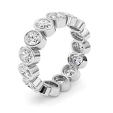 2.2CTW Oval Shaped Lab Grown Diamond (F/VS) Eternity Band Ring in 14K Gold - Size 5