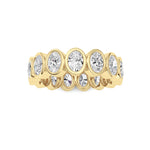 2.2CTW Oval Shaped Lab Grown Diamond (F/VS) Eternity Band Ring in 14K Gold - Size 5