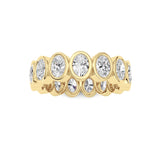 2.2CTW Oval Shaped Lab Grown Diamond (F/VS) Eternity Band Ring in 14K Gold - Size 5