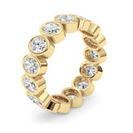 2.2CTW Oval Shaped Lab Grown Diamond (F/VS) Eternity Band Ring in 14K Gold - Size 5