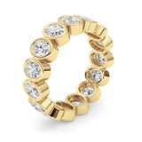 2.2CTW Oval Shaped Lab Grown Diamond (F/VS) Eternity Band Ring in 14K Gold - Size 5