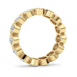 2.2CTW Oval Shaped Lab Grown Diamond (F/VS) Eternity Band Ring in 14K Gold - Size 5