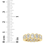 2.2CTW Oval Shaped Lab Grown Diamond (F/VS) Eternity Band Ring in 14K Gold - Size 5