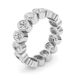 2.4CTW Oval Shaped Lab Grown Diamond (F/VS) Eternity Band Ring in 14K Gold - Size 6