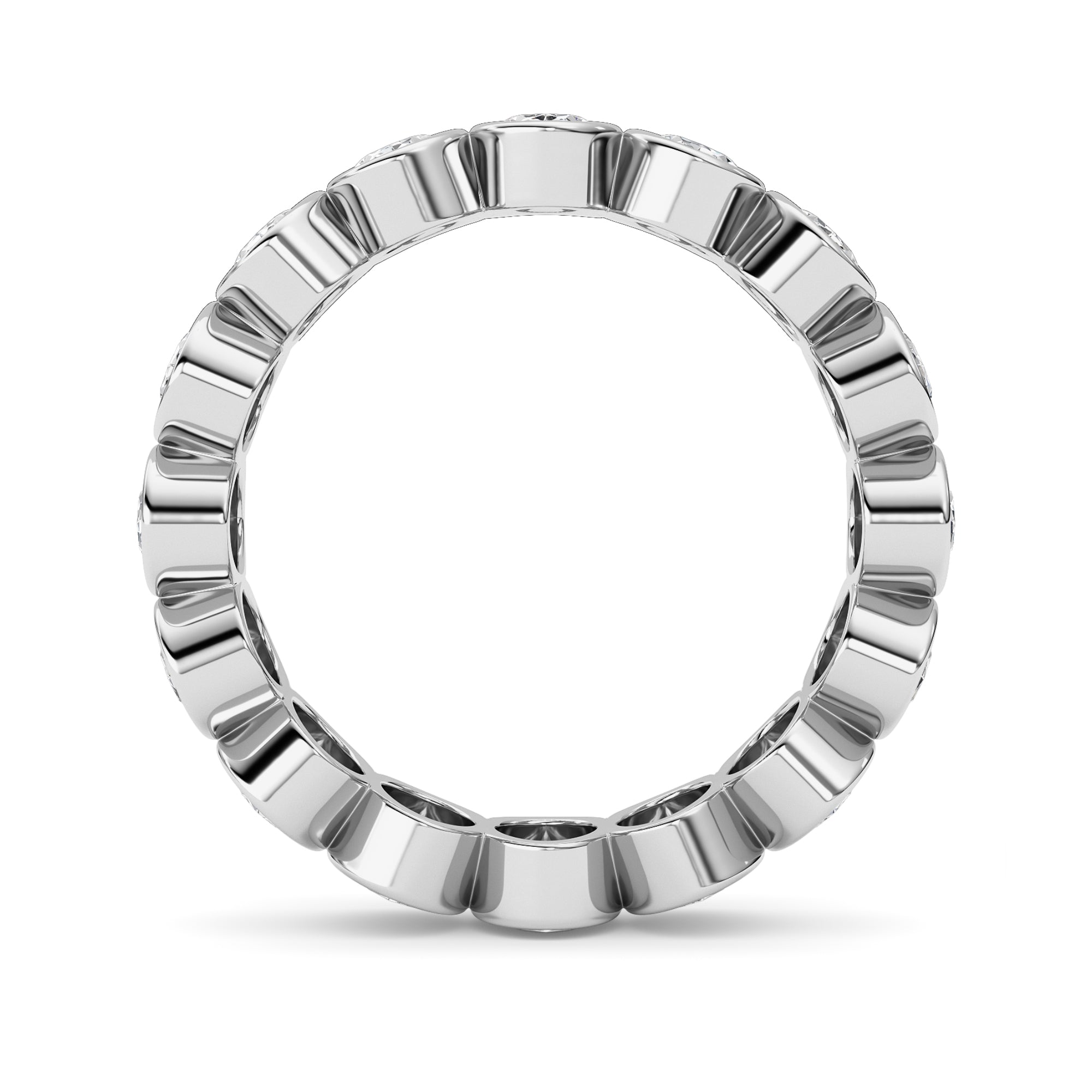2.4CTW Oval Shaped Lab Grown Diamond (F/VS) Eternity Band Ring in 14K Gold - Size 6