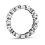2.4CTW Oval Shaped Lab Grown Diamond (F/VS) Eternity Band Ring in 14K Gold - Size 6