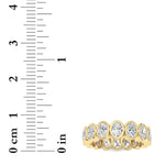 2.4CTW Oval Shaped Lab Grown Diamond (F/VS) Eternity Band Ring in 14K Gold - Size 6