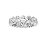 2.5CTW Oval Shaped Lab Grown Diamond (F/VS) Eternity Band Ring in 14K Gold - Size 7