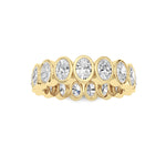 2.5CTW Oval Shaped Lab Grown Diamond (F/VS) Eternity Band Ring in 14K Gold - Size 7