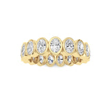 2.5CTW Oval Shaped Lab Grown Diamond (F/VS) Eternity Band Ring in 14K Gold - Size 7