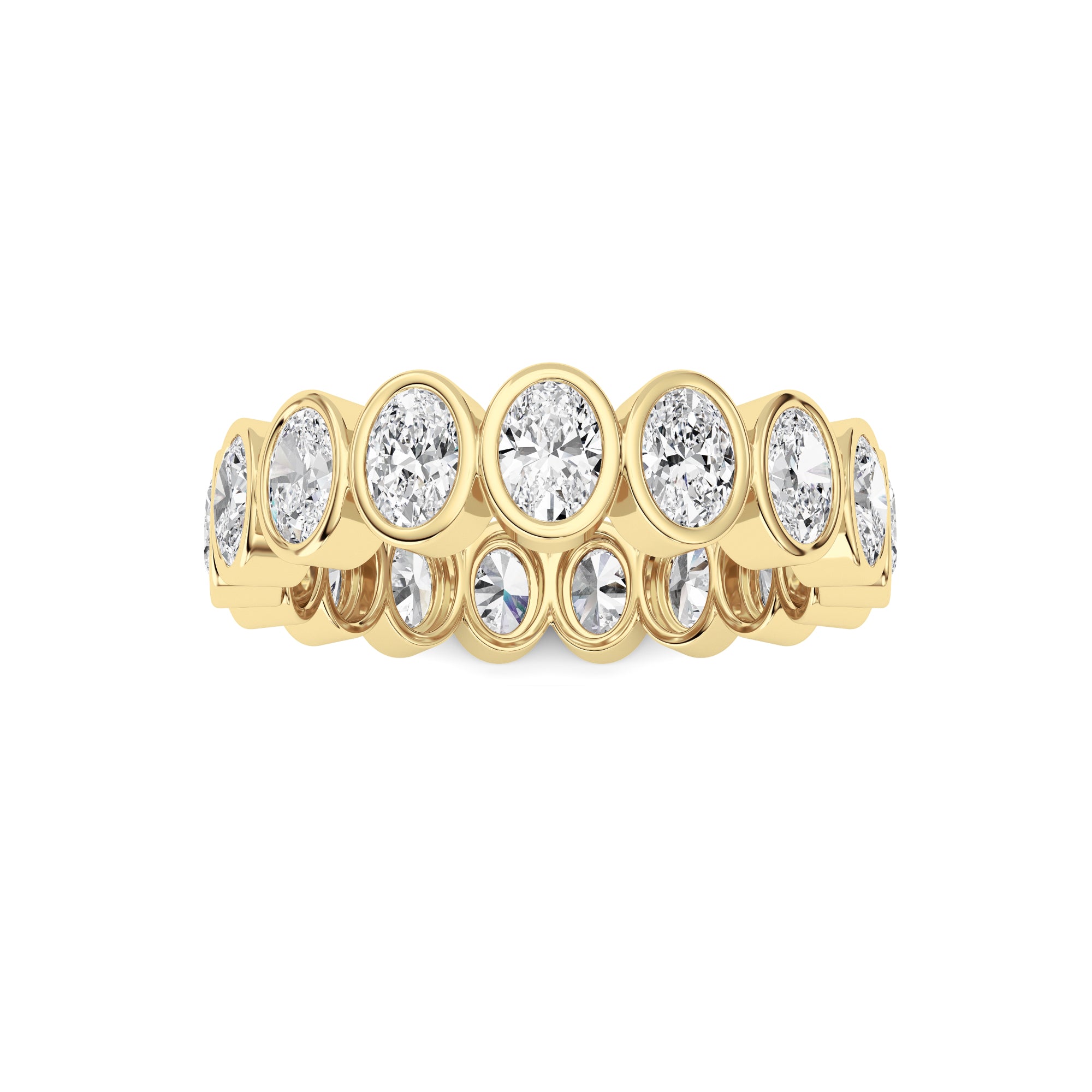 2.5CTW Oval Shaped Lab Grown Diamond (F/VS) Eternity Band Ring in 14K Gold - Size 7