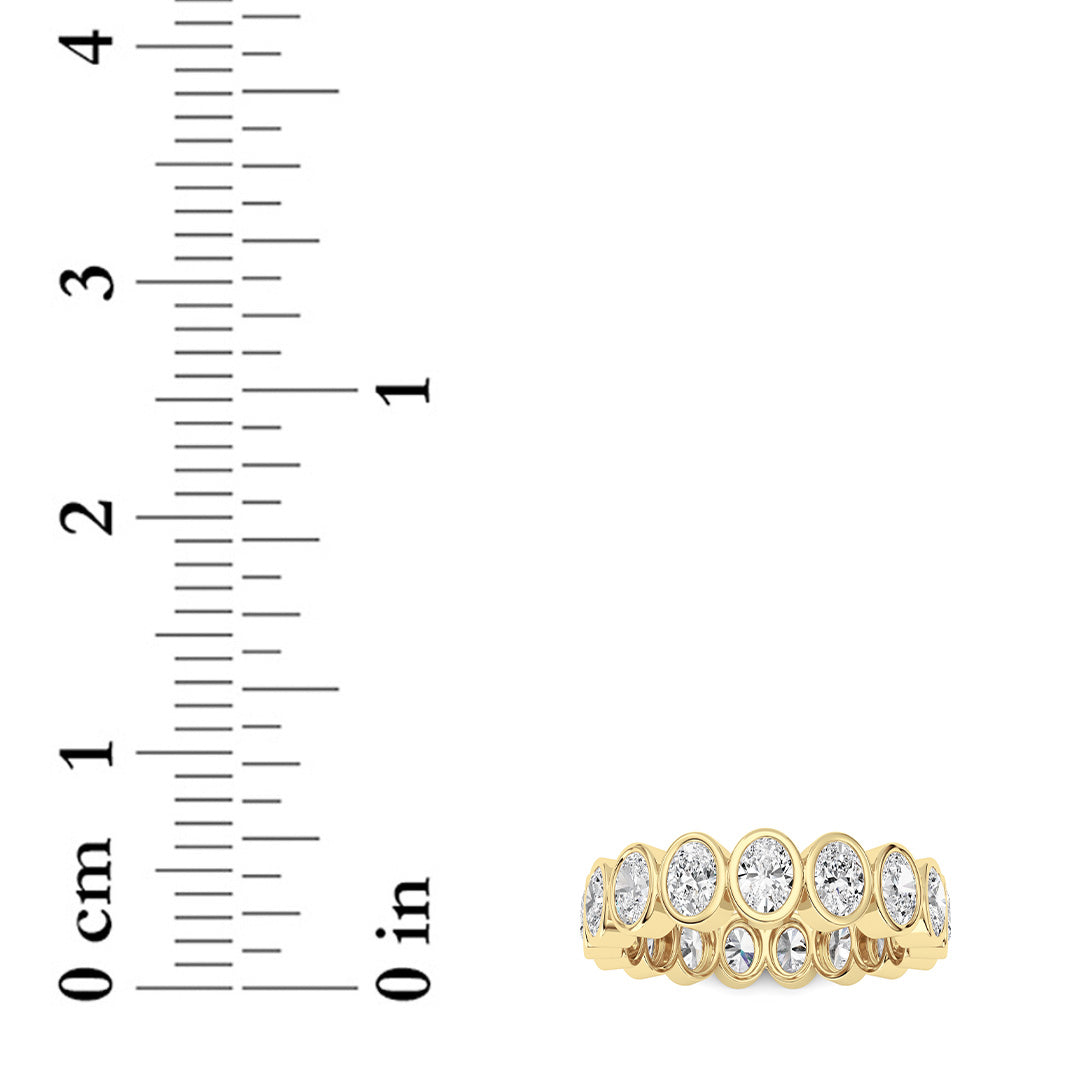 2.5CTW Oval Shaped Lab Grown Diamond (F/VS) Eternity Band Ring in 14K Gold - Size 7