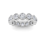 2.1CTW Round Shaped Lab Grown Diamond (F/VS) Eternity Band Ring in 14K Gold - Size 5