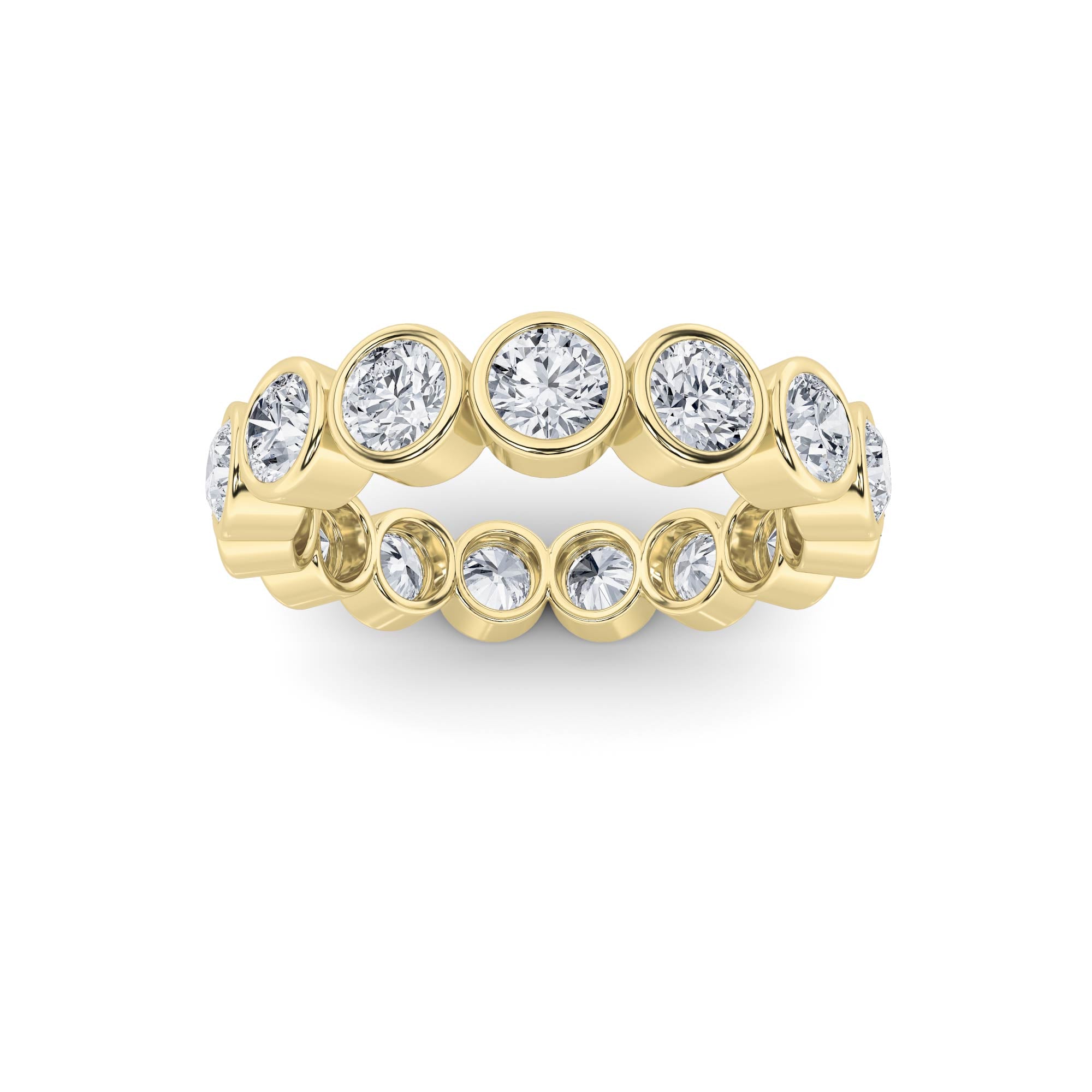 2.2CTW Round Shaped Lab Grown Diamond (F/VS) Eternity Band Ring in 14K Gold - Size 6