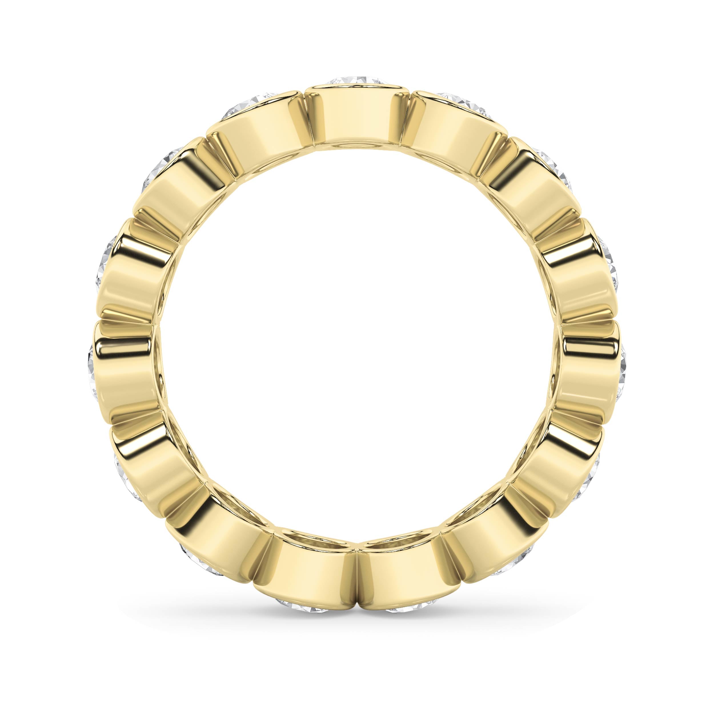 2.2CTW Round Shaped Lab Grown Diamond (F/VS) Eternity Band Ring in 14K Gold - Size 6